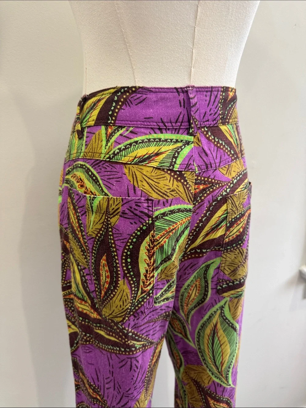 ZARA Multicolor Linen Cropped Pants | Size Medium | Made in Morocco